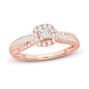 Thumbnail Image 1 of Now + Forever Diamond Engagement Ring 3/8 ct tw Princess, Round & Baguette 14K Rose Gold