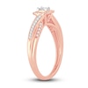 Thumbnail Image 2 of Now + Forever Diamond Engagement Ring 3/8 ct tw Princess, Round & Baguette 14K Rose Gold