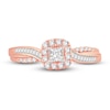 Thumbnail Image 3 of Now + Forever Diamond Engagement Ring 3/8 ct tw Princess, Round & Baguette 14K Rose Gold