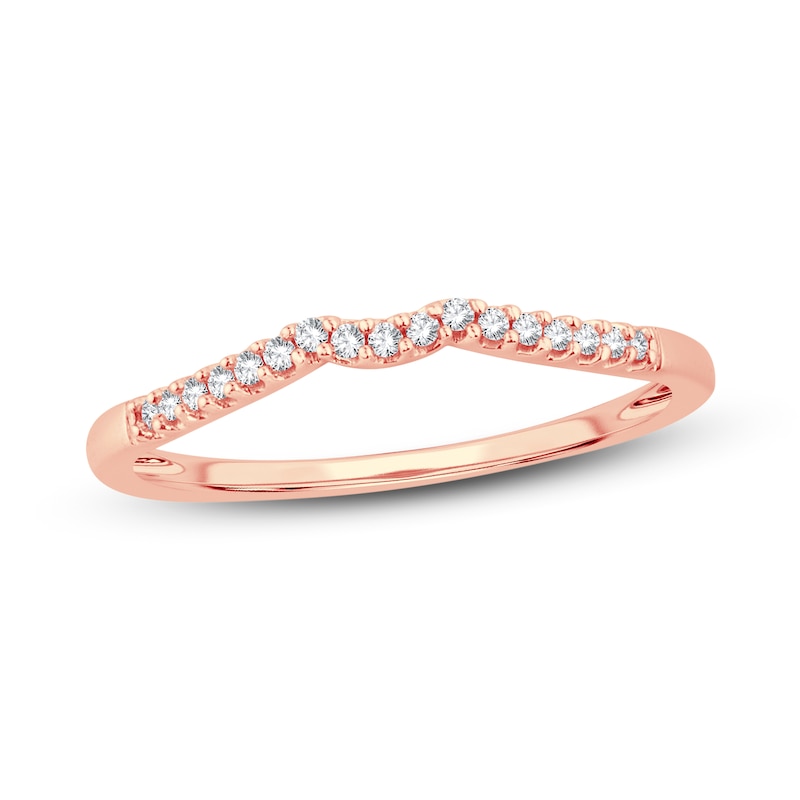 Main Image 1 of Now + Forever Diamond Wedding Band 1/15 ct tw Round-cut 14K Rose Gold
