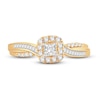 Thumbnail Image 2 of Diamond Engagement Ring 3/8 ct tw Princess, Round & Baguette 14K Yellow Gold