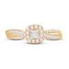 Thumbnail Image 3 of Now + Forever Diamond Engagement Ring 3/8 ct tw Princess, Round & Baguette 14K Yellow Gold
