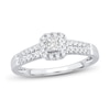 Thumbnail Image 1 of Now + Forever Diamond Engagement Ring 3/8 ct tw Princess & Round 14K White Gold