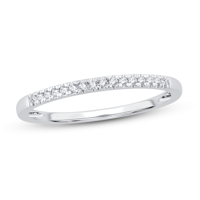 Diamond Wedding Band 1/15 ct tw Round-cut 14K White Gold