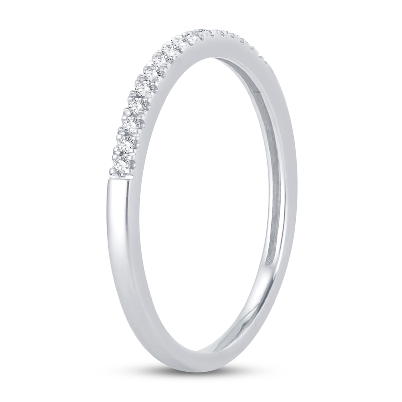 Diamond Wedding Band 1/15 ct tw Round-cut 14K White Gold