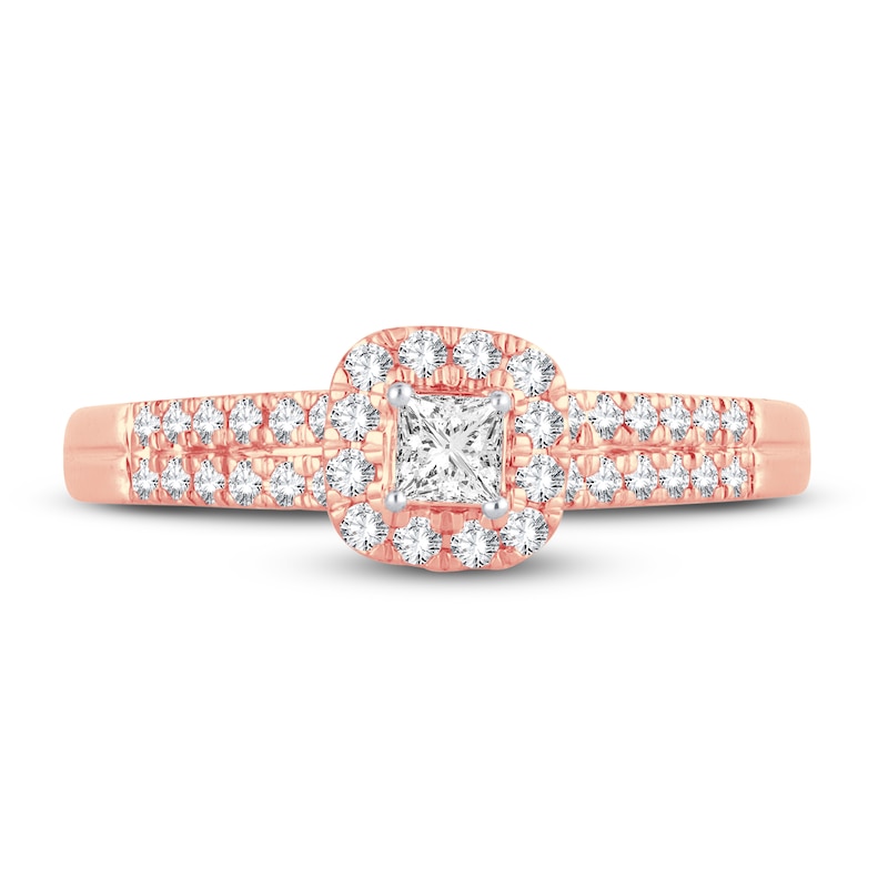 Main Image 3 of Now + Forever Diamond Engagement Ring 3/8 ct tw Princess & Round 14K Rose Gold