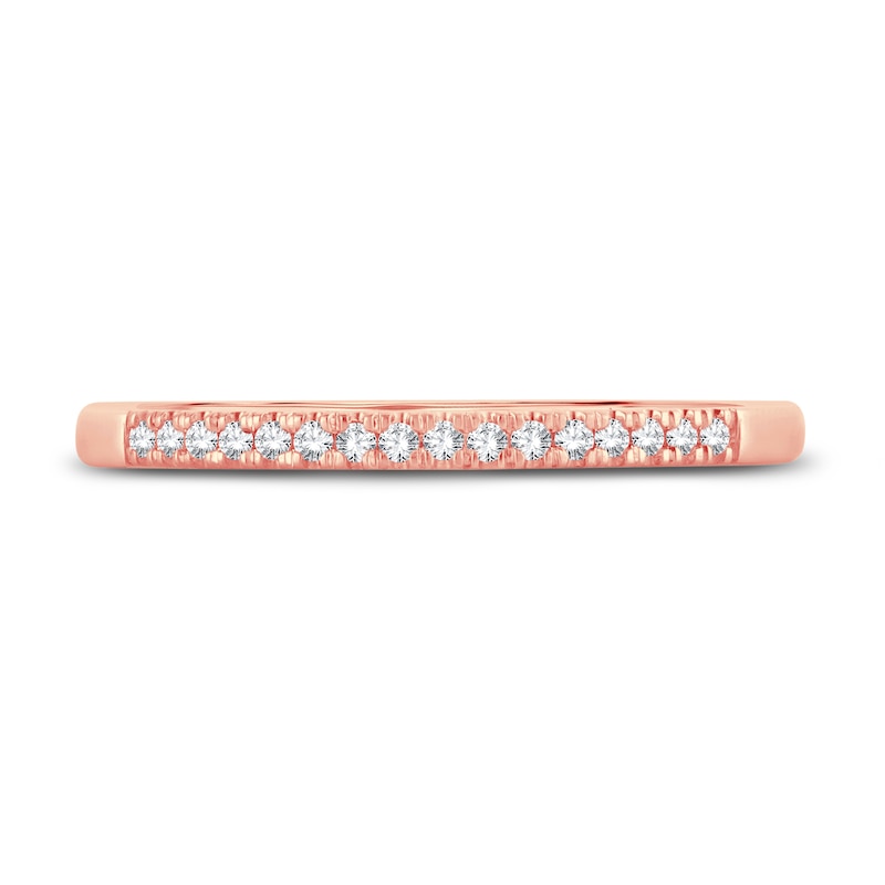 Main Image 3 of Now + Forever Diamond Wedding Band 1/15 ct tw Round-cut 14K Rose Gold