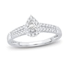Thumbnail Image 0 of Diamond Engagement Ring 3/8 ct tw Pear & Round 14K White Gold