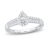 Thumbnail Image 1 of Now + Forever Diamond Engagement Ring 3/8 ct tw Pear & Round 14K White Gold