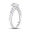 Thumbnail Image 1 of Diamond Engagement Ring 3/8 ct tw Pear & Round 14K White Gold