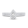 Thumbnail Image 2 of Diamond Engagement Ring 3/8 ct tw Pear & Round 14K White Gold