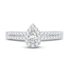 Thumbnail Image 3 of Now + Forever Diamond Engagement Ring 3/8 ct tw Pear & Round 14K White Gold
