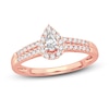 Thumbnail Image 1 of Now + Forever Diamond Engagement Ring 3/8 ct tw Pear & Round 14K Rose Gold
