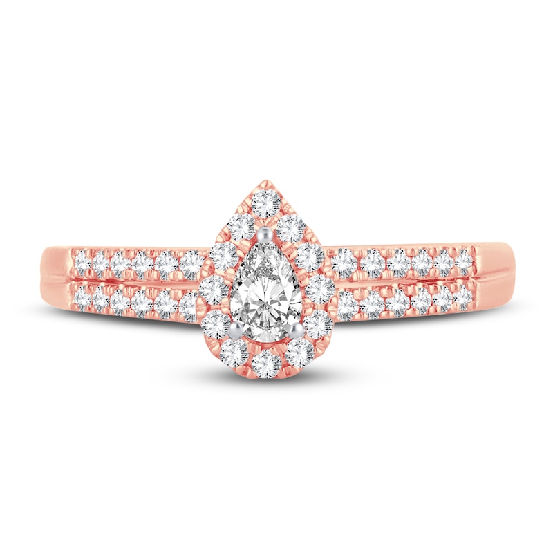 Main Image 3 of Now + Forever Diamond Engagement Ring 3/8 ct tw Pear & Round 14K Rose Gold