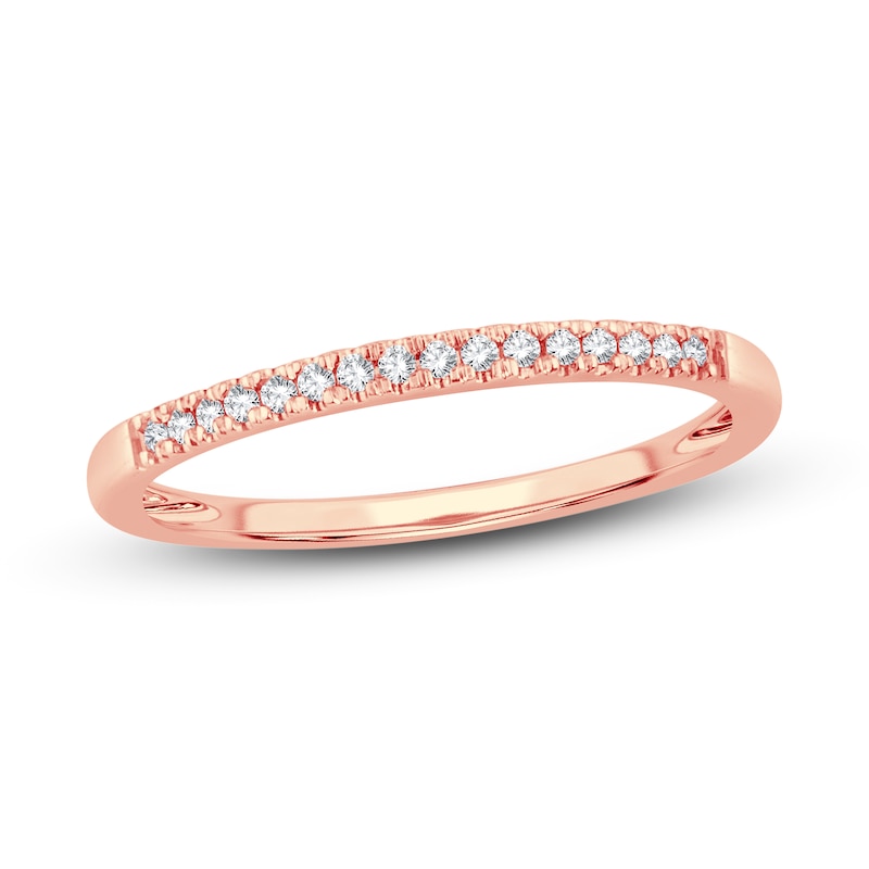 Main Image 1 of Now + Forever Diamond Wedding Band 1/15 ct tw Round-cut 14K Rose Gold