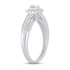 Thumbnail Image 2 of Now + Forever Diamond Engagement Ring 3/8 ct tw Emerald, Baguette & Round 14K White Gold