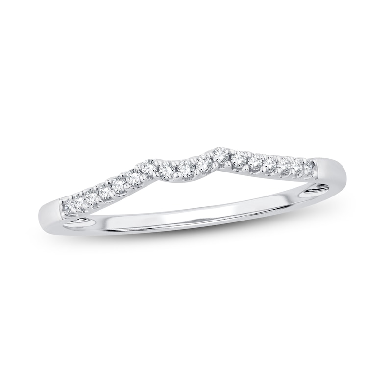 Main Image 1 of Now + Forever Diamond Wedding Band 1/15 ct tw Round-cut 14K White Gold