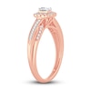 Thumbnail Image 2 of Now + Forever Diamond Engagement Ring 3/8 ct tw Emerald, Baguette & Round 14K Rose Gold