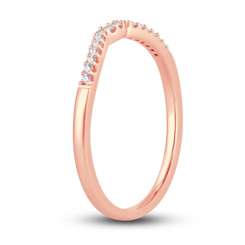 Diamond Wedding Band 1/15 ct tw Round-cut 14K Rose Gold