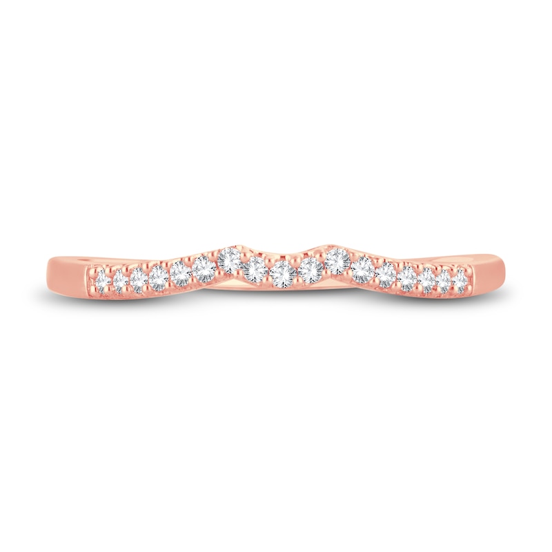 Diamond Wedding Band 1/15 ct tw Round-cut 14K Rose Gold