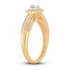 Thumbnail Image 2 of Now + Forever Diamond Engagement Ring 3/8 ct tw Emerald, Baguette & Round 14K Yellow Gold