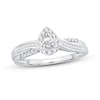 Thumbnail Image 1 of Now + Forever Diamond Engagement Ring 3/8 ct tw Pear, Baguette & Round 14K White Gold