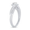 Thumbnail Image 2 of Now + Forever Diamond Engagement Ring 3/8 ct tw Pear, Baguette & Round 14K White Gold