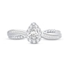 Thumbnail Image 3 of Now + Forever Diamond Engagement Ring 3/8 ct tw Pear, Baguette & Round 14K White Gold