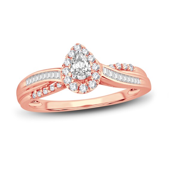 Now + Forever Diamond Engagement Ring 3/8 ct tw Pear