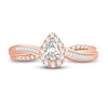 Thumbnail Image 3 of Now + Forever Diamond Engagement Ring 3/8 ct tw Pear, Baguette & Round 14K Rose Gold