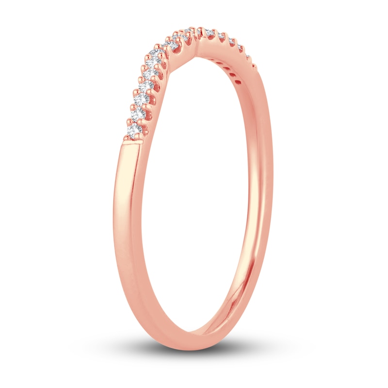 Diamond Wedding Band 1/15 ct tw Round-cut 14K Rose Gold