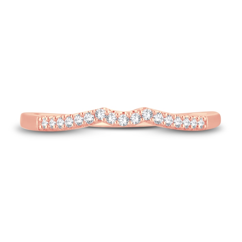 Diamond Wedding Band 1/15 ct tw Round-cut 14K Rose Gold