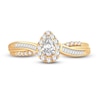 Thumbnail Image 3 of Now + Forever Diamond Engagement Ring 3/8 ct tw Pear, Baguette & Round 14K Yellow Gold