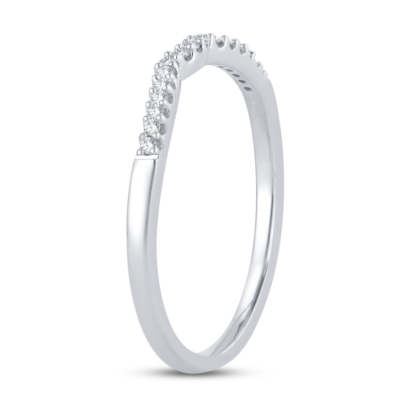 Diamond Wedding Band 1/15 ct tw Round-cut 14K White Gold