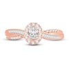 Thumbnail Image 3 of Now + Forever Diamond Engagement Ring 3/8 ct tw Oval, Baguette & Round 14K Rose Gold