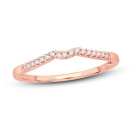 Now + Forever Diamond Wedding Band 1/15 ct tw Round-cut 14K Rose Gold