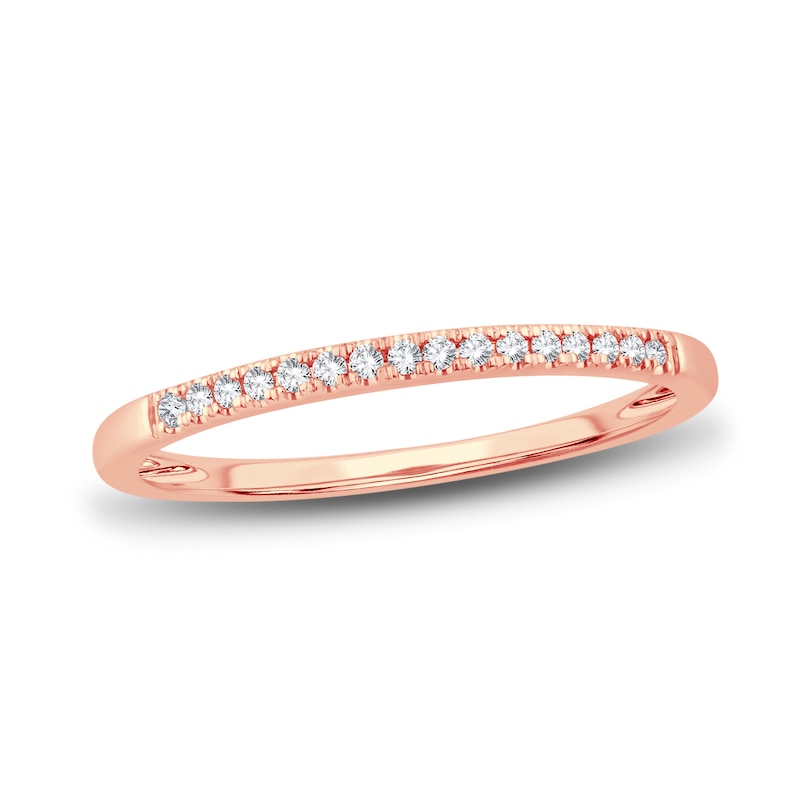 Main Image 1 of Now + Forever Diamond Wedding Band 1/15 ct tw Round-cut 14K Rose Gold