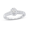 Thumbnail Image 0 of Diamond Engagement Ring 3/8 ct tw Oval & Round 14K White Gold