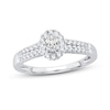 Thumbnail Image 1 of Now + Forever Diamond Engagement Ring 3/8 ct tw Oval & Round 14K White Gold