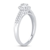 Thumbnail Image 1 of Diamond Engagement Ring 3/8 ct tw Oval & Round 14K White Gold