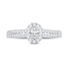 Thumbnail Image 2 of Diamond Engagement Ring 3/8 ct tw Oval & Round 14K White Gold