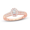 Thumbnail Image 1 of Now + Forever Diamond Engagement Ring 3/8 ct tw Oval & Round 14K Rose Gold