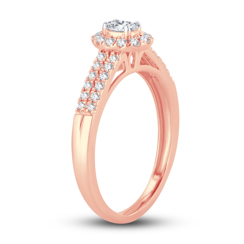 Main Image 2 of Now + Forever Diamond Engagement Ring 3/8 ct tw Oval & Round 14K Rose Gold