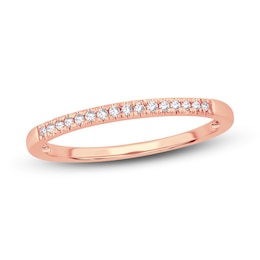 Now + Forever Diamond Wedding Band 1/15 ct tw Round-cut 14K Rose Gold