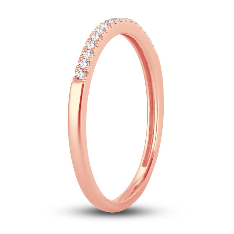 Diamond Wedding Band 1/15 ct tw Round-cut 14K Rose Gold