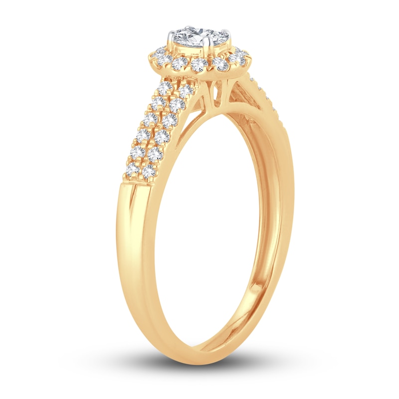 Main Image 2 of Now + Forever Diamond Engagement Ring 3/8 ct tw Oval & Round 14K Yellow Gold
