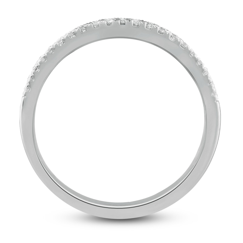 Main Image 3 of Now + Forever Diamond Wedding Band 1/10 ct tw Round-cut 14K White Gold