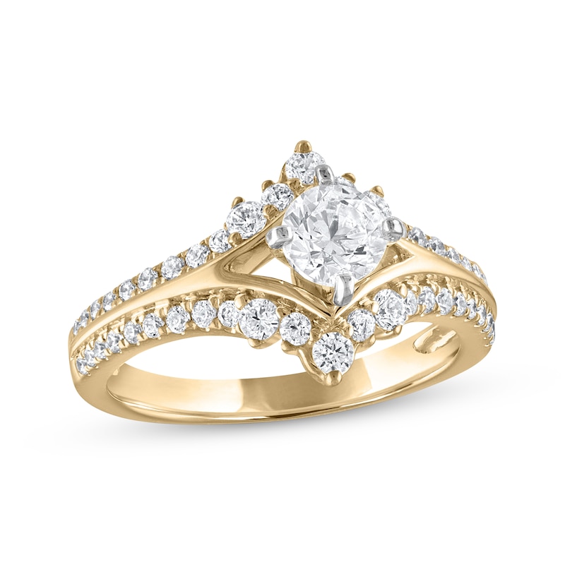 Main Image 4 of Now + Forever Diamond Engagement Ring 1 ct tw Round-cut 14K Yellow Gold