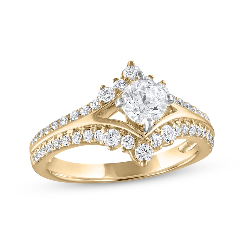 Diamond Engagement Ring 1 ct tw Round-cut 14K Yellow Gold