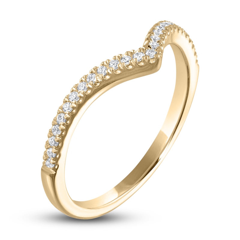 Main Image 10 of Now + Forever Diamond Wedding Band 1/8 ct tw Round-cut 14K Yellow Gold